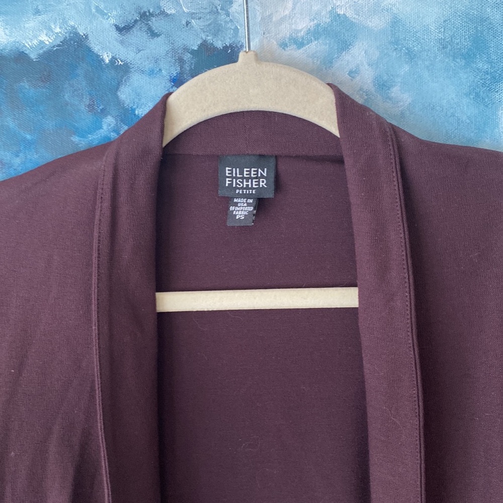 Eileen Fisher Cassis Stretch Crepe Jacket - Picture 2 of 5